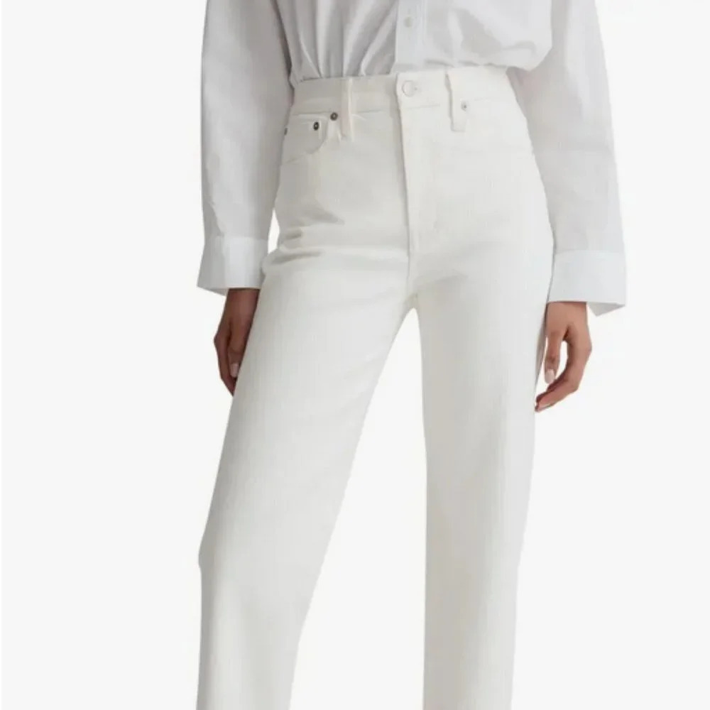 Madewell Women's The Perfect Vintage Straight Jeans in White.   Sz: 31